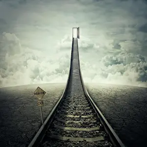 Opened: Railroad of opportunity along a cracked desert ground