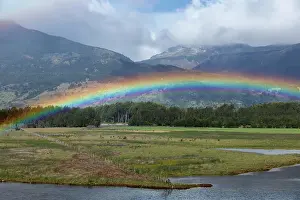 Prismatic: Rainbow at a river in front of the Andes, O higgins