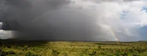 Rainy: A rainbow over the savannah, Tsavo, Kenya