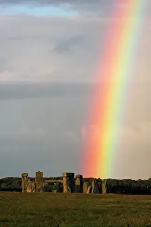 Stonehenge: Rainbow over Stonehenge Monument