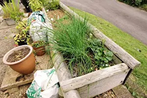 Sleepers: Raised bed for vegetables made from old railway sleepers