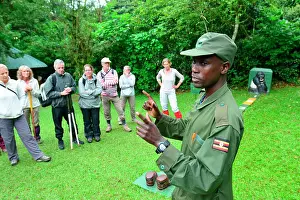 Check: Ranger doing the security check to some tourists