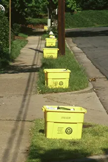 Suburban: Recycling bins