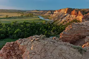 Cliffs: Red Cliffs above the Little Missouri River in the