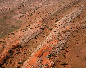 Longitudinal: Red longitudinal sand dunes