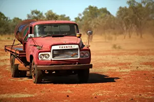 Stay: Red truck.Water truck used to transport water to
