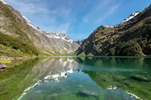 Southland: Reflection in Lake Marian, Fiordland National Park