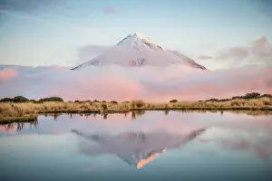 Howse: Reflection in Pouakai Tarn, stratovolcano Mount