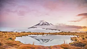 Howse: Reflection in Pouakai Tarn, stratovolcano Mount