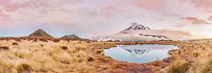 Howse: Reflection in Pouakai Tarn, stratovolcano Mount