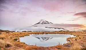 Howse: Reflection in Pouakai Tarn, stratovolcano Mount