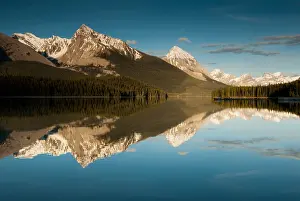 Jasper: Reflections in Maligne Lake, Canada, Alberta, J