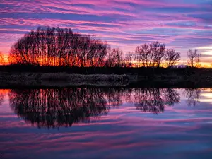 Reflex: Reflections of sunset at the lake