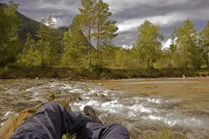 Relaxing: Relaxing on the Ammer near Oberammergau