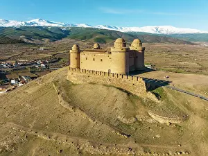 Nevada: The Renaissance castle of La Calahorra against the