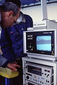 Sounds: Researchers - monitoring sonar sounds of a dolphin