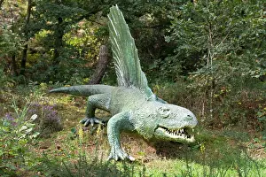 Models: Restoration of lifesize Dimetrodon an extinct predatory