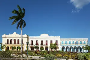 Square: Restored historic buildings at the Parque Cespedes