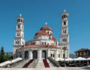 Frontage: Resurrection of Christ Orthodox Cathedral also Ngjallja