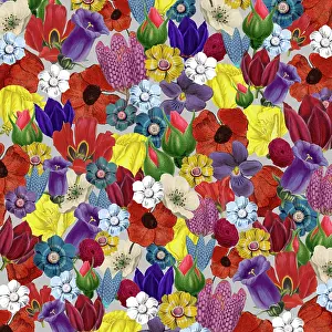 Packaging: Retro Floral Collage
