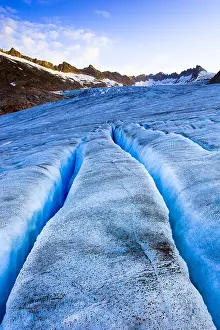Glaciers: Rhone Glacier, on the Furka Pass, Swiss Alps, Valais