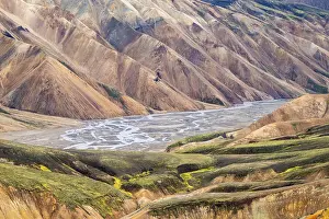 Colored: Rhyolite mountains in Landmannalaugar
