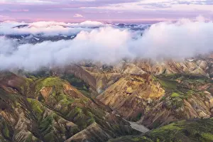 Colored: Rhyolite mountains in Landmannalaugar