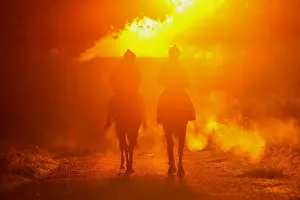 Intergalactic: Riders at dawn Forest Dyrehaven Denmark