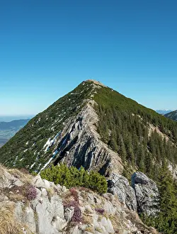 Mangfall: Ridge and summit of the Brecherspitz with remaining