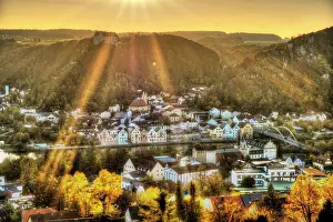 Altmhltal: Riedenburg in the evening light, Altm&, x28b3486c;