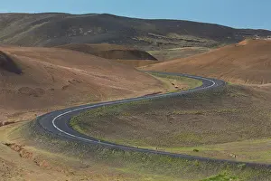 Highway: The ring road at mount Namafjall - Nordurland eystra