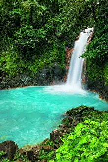 Flowing: Rio Celeste Waterfall, Tenorio Volcano National Park