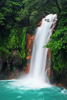 Flowing: Rio Celeste Waterfall, Tenorio Volcano National Park