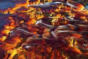 Oxidised: Detail of the Rio Tinto Red river with its deep redd