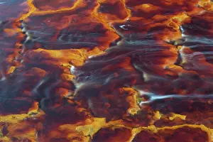 Oxidised: Detail of the Rio Tinto Red river with its deep redd
