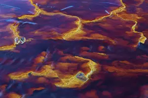 Oxidised: Detail of the Rio Tinto Red river with its deep redd
