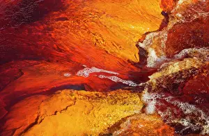 Oxidised: Detail of the Rio Tinto Red river with its deep redd