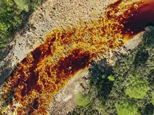 Mines: The Rio Tinto (Red river) flowing through a forest