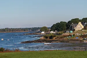 Bretagne: River Etel, Kergo with oyster farm