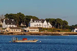 Bretagne: River Etel, Kergo with oyster farm