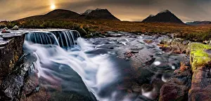Foreground: River Etive in foreground with summit of Stob Dearg