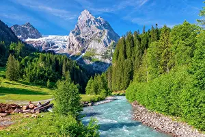 Bern: River at the foot of Mount Wellhorn, Rosenlaui