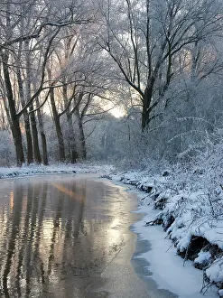 Eindhoven: The river kleine dommel after an extreme cold night