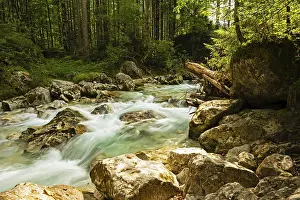 Blurred: River Ramsauer Ache in the Bavarian Alps