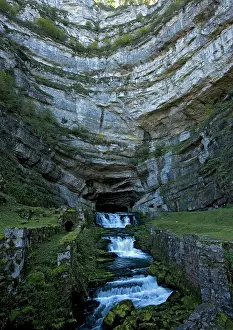 Emerges: River - The source of the River Loue, where it