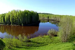 Ural: River Tura in North Ural Mountains - a typical