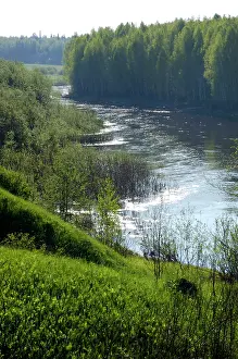Ural: River Tura in North Ural Mountains - a typical