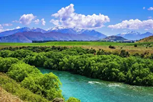 Bicycle: River view from the Upper Clutha River Track, Central
