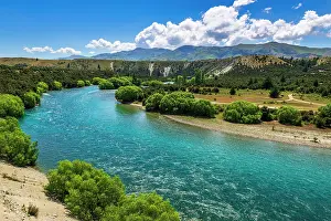 Bicycle: River view from the Upper Clutha River Track, Central