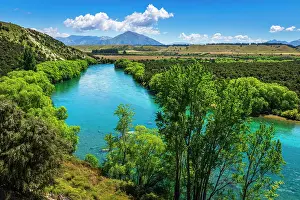Bicycle: River view from the Upper Clutha River Track, Central